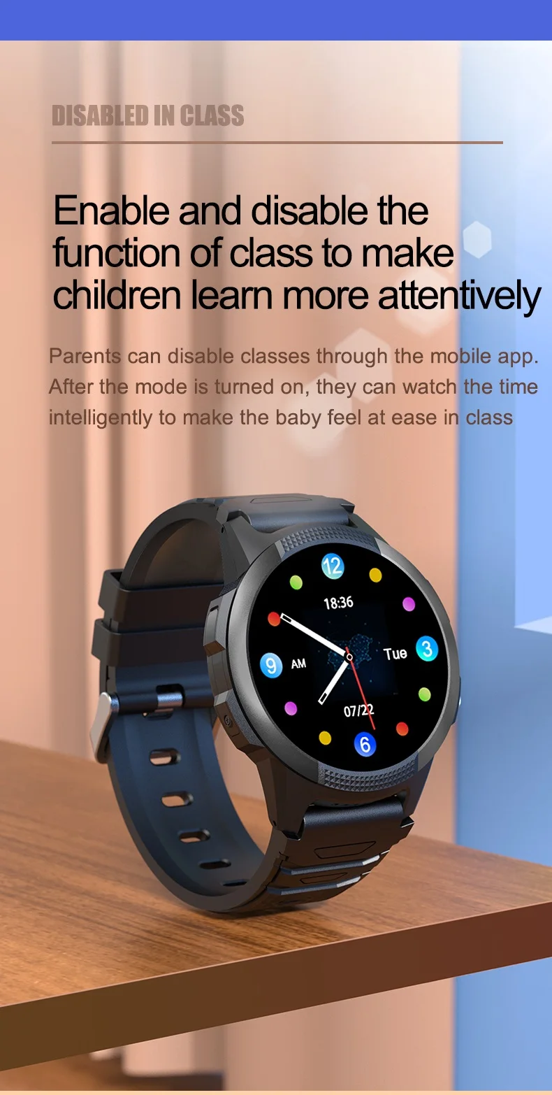 FA56 4G Smart Watch for Kids 1.3 Inch Large Screen Dial Call SOS Call Video Student Teenager GPS Smartwatch (6).JPG