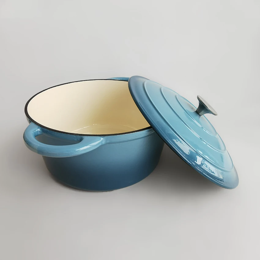 Casseruola In Ghisa Smaltata Blu, Forno Olandese Da 6 Quarti (circa 5,7 Litri) Con Coperchio, Adatta A Induzione