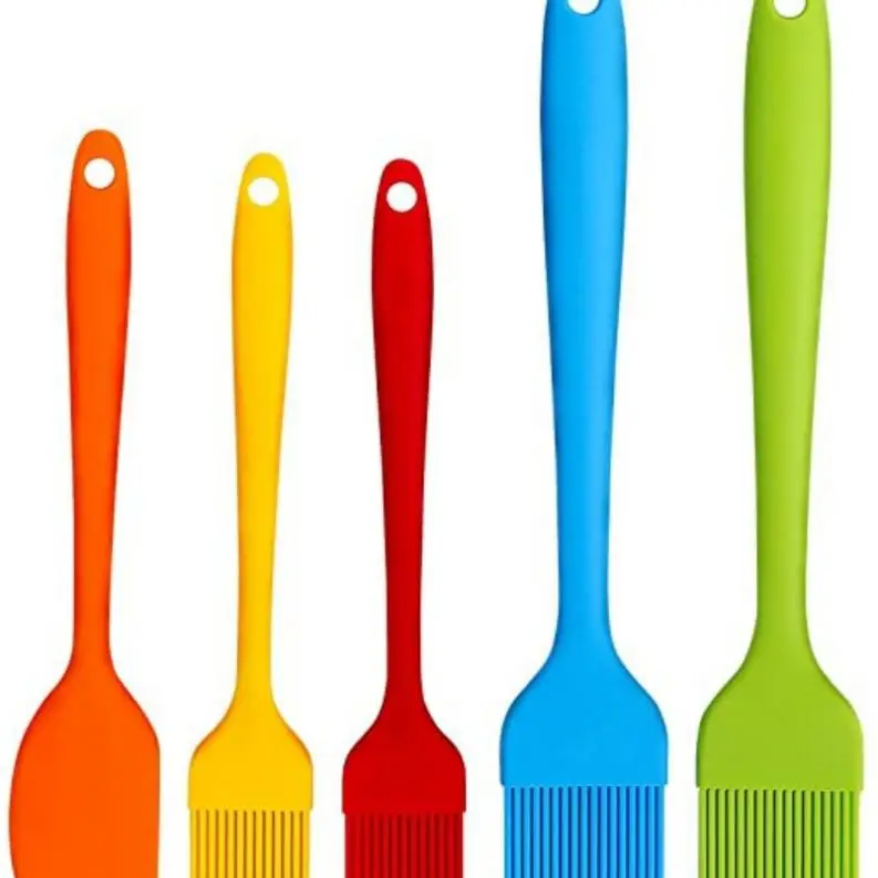 Rubber Cooking Brush Heat Resistant for Oil BBQ Grill Baking Pastry Basting for Parties