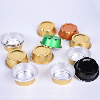 Laixin 55ml Small Disposable Aluminum Foil Jam/honey Baking Pudding Cookies Cupcake Container