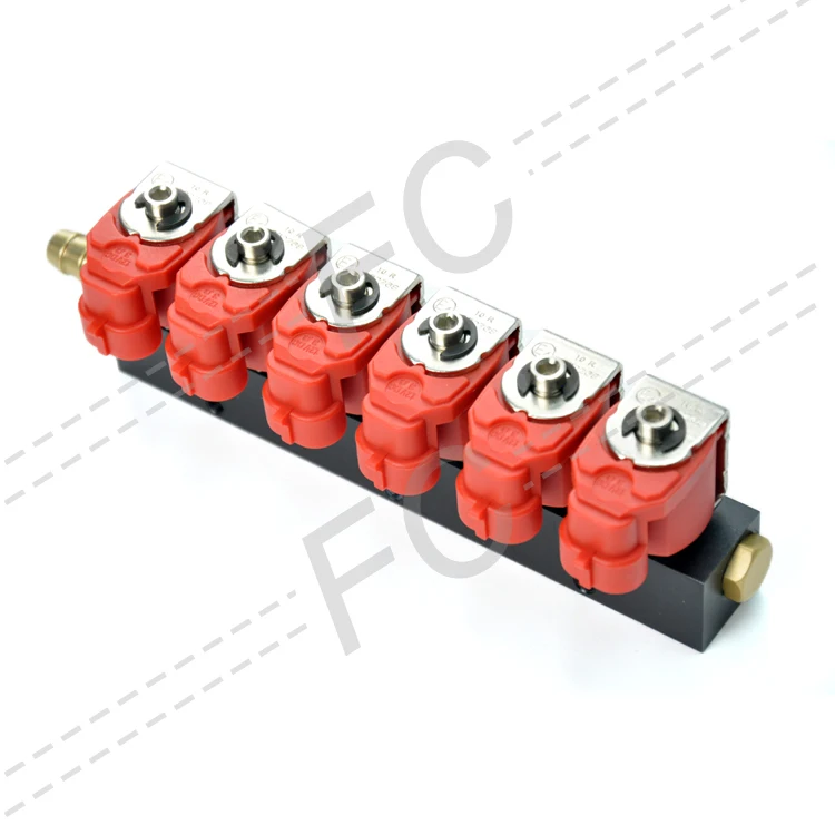 Fc 6 Cylinder Cng Lpg Fuel Injection Kit Cng Gnv Gnc Injector Rail Black Injectors For Autogas 3090