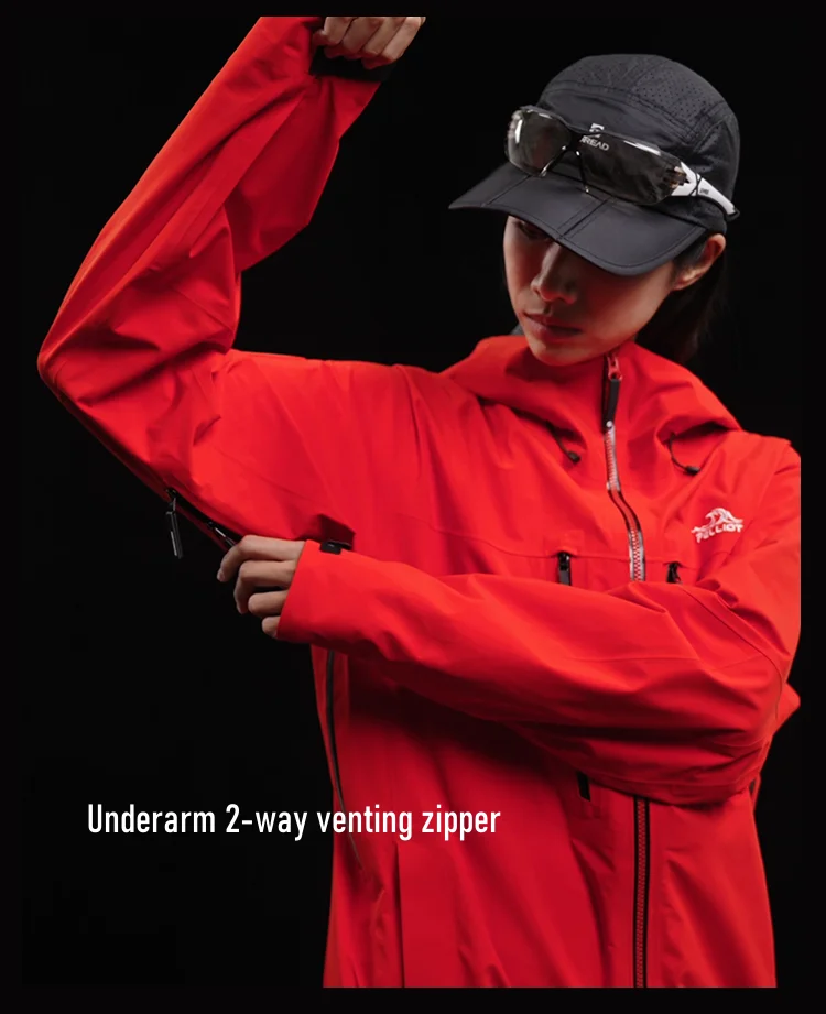 PELLOIT Unisex Hooded Windproof Hard Shell Jacket - 20000mm