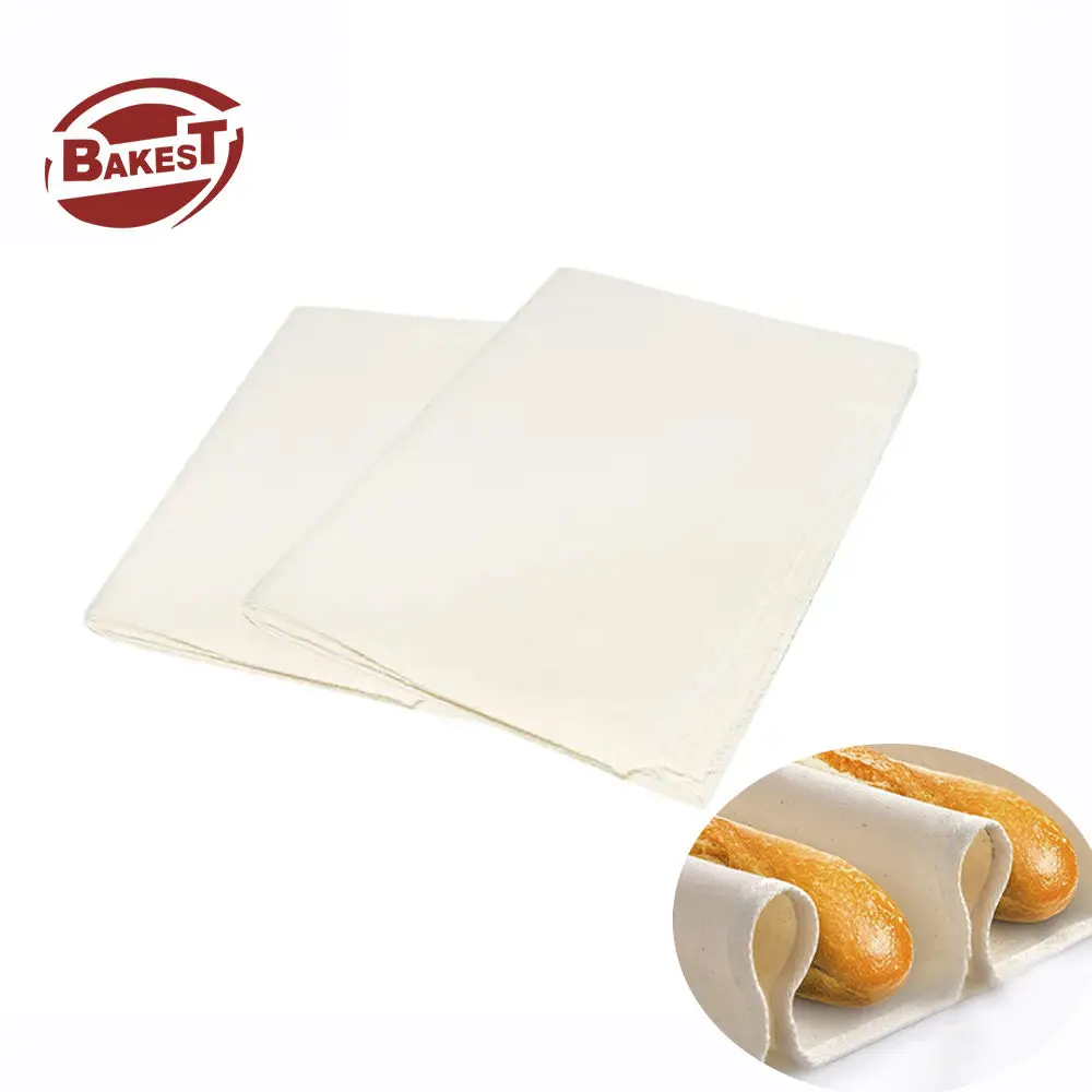 Natural Reusable Cotton Canvas Bakers Homemade Bread Baguette Baking Couche Sourdough Fermentation Bread Proofing Cloth