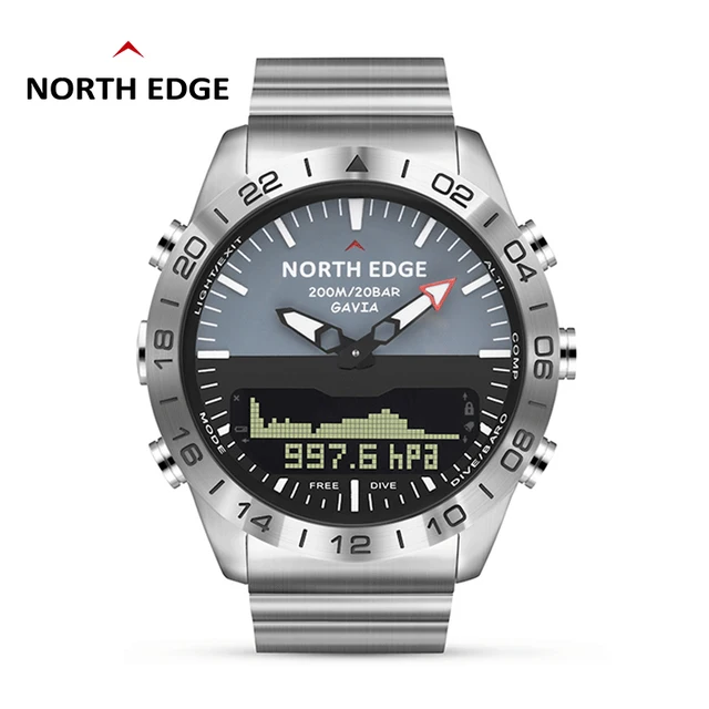 2023 North Edge Gavia 2 Luminous Pointer Digital Watches ,Stainless Steel Smart Sports Waterproof 200m Watch For Men - Image 3