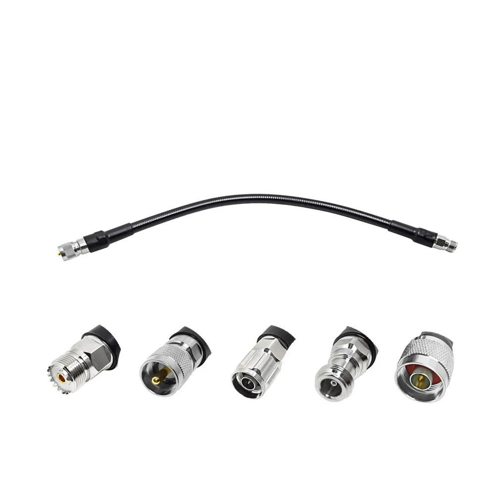 مصنع موصل N/UHF ذكر بلج إلى موصل N/UHF PL259 ذكر وأنثى للكابل القفز المغذي الفائق المرونة بقطر 1/2 بوصة، لكابل تمديد الهوائيات RF