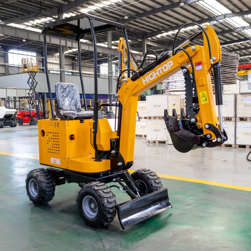 HIGHTOP Mali bager HT10L Višenamenska kompaktna hidraulična mašina za iskapanje od 1 tona Točki bager