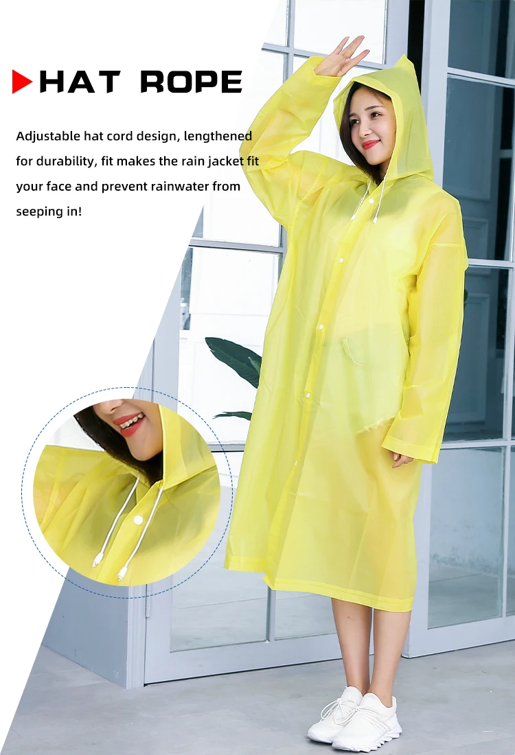 EVA Portable  Disposable Outdoor Raincoat Quick Dry Colorful Travel rain coat for Boys and Girls supplier