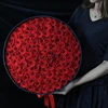 Round Box of 99 Roses - Red
