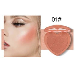 Красочная пудра для лица хайлайтер и румяна палитра для макияжа сияющая контурная бронзовая румяна в форме сердца