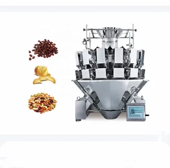 snack granule food 14 heads multihead weigher machine, 50hz 14 heads weigher machine, multi head weigher 10.4in touch screen