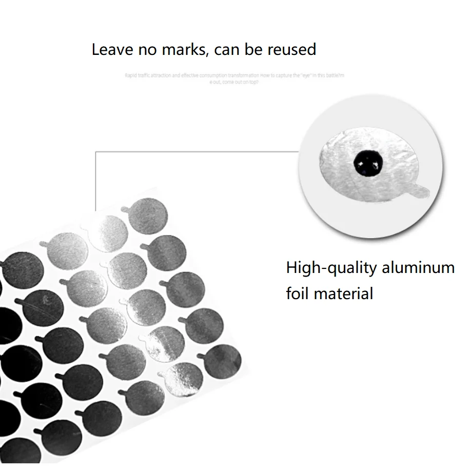 Grafting Eyelash Tin foil Glue Sticker Disposable Aluminum Gasket Waterproof Self-adhesive Silver Extend Glue holder 300pcs/bag