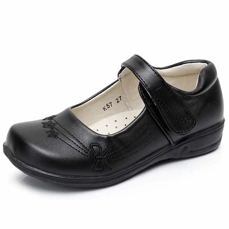 
Детская обувь черные туфли для девочек для начальной школы обувь для принцесс 