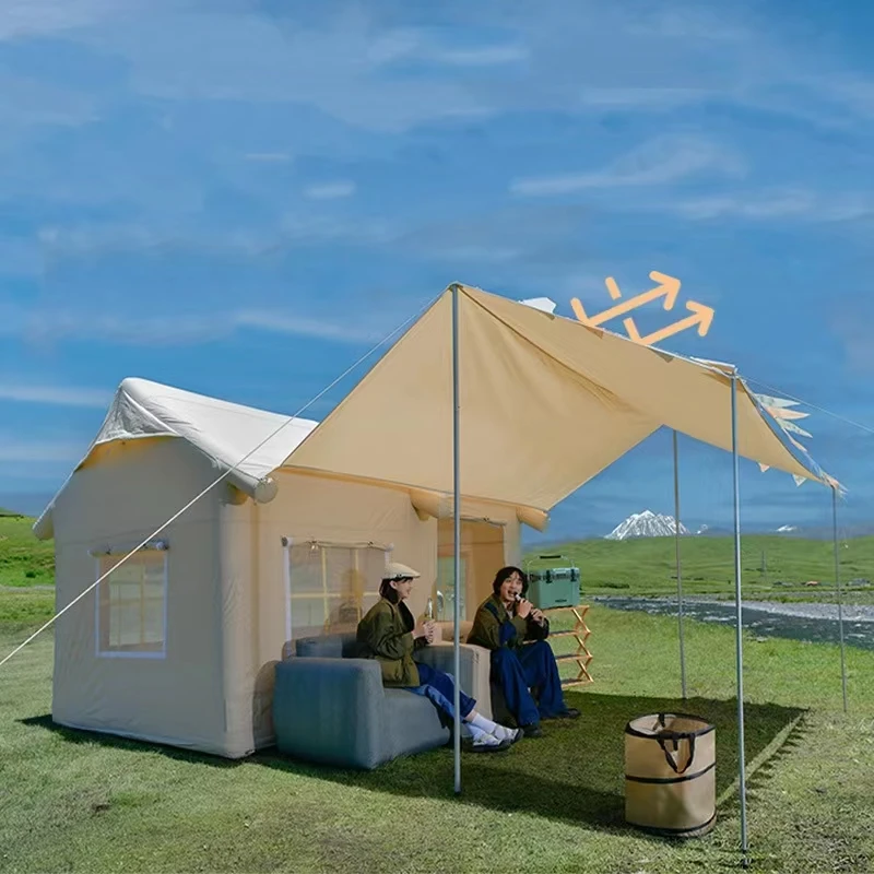Cotton Polyester Material Outdoor Cold Weather Inflatable Mushroom Dome House Tent for Winter