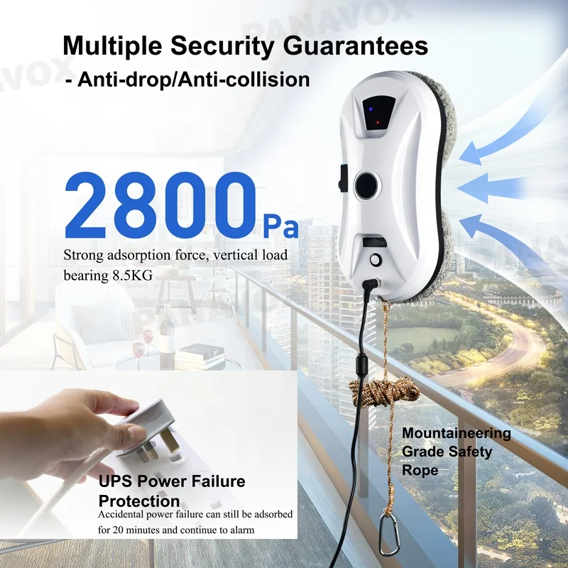 Factory Direct Smart Water Spray Robot Cleaner Vacuum Remote Control Window Electric Glass Cleaning Robot