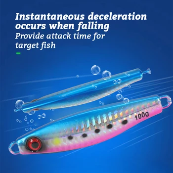 New Sinking Metal Jig 30g 40g 60g 80g 100g Slow Pitch Jigging Lure Metal Saltwater Fishing Bait – Metal Jig – view 4