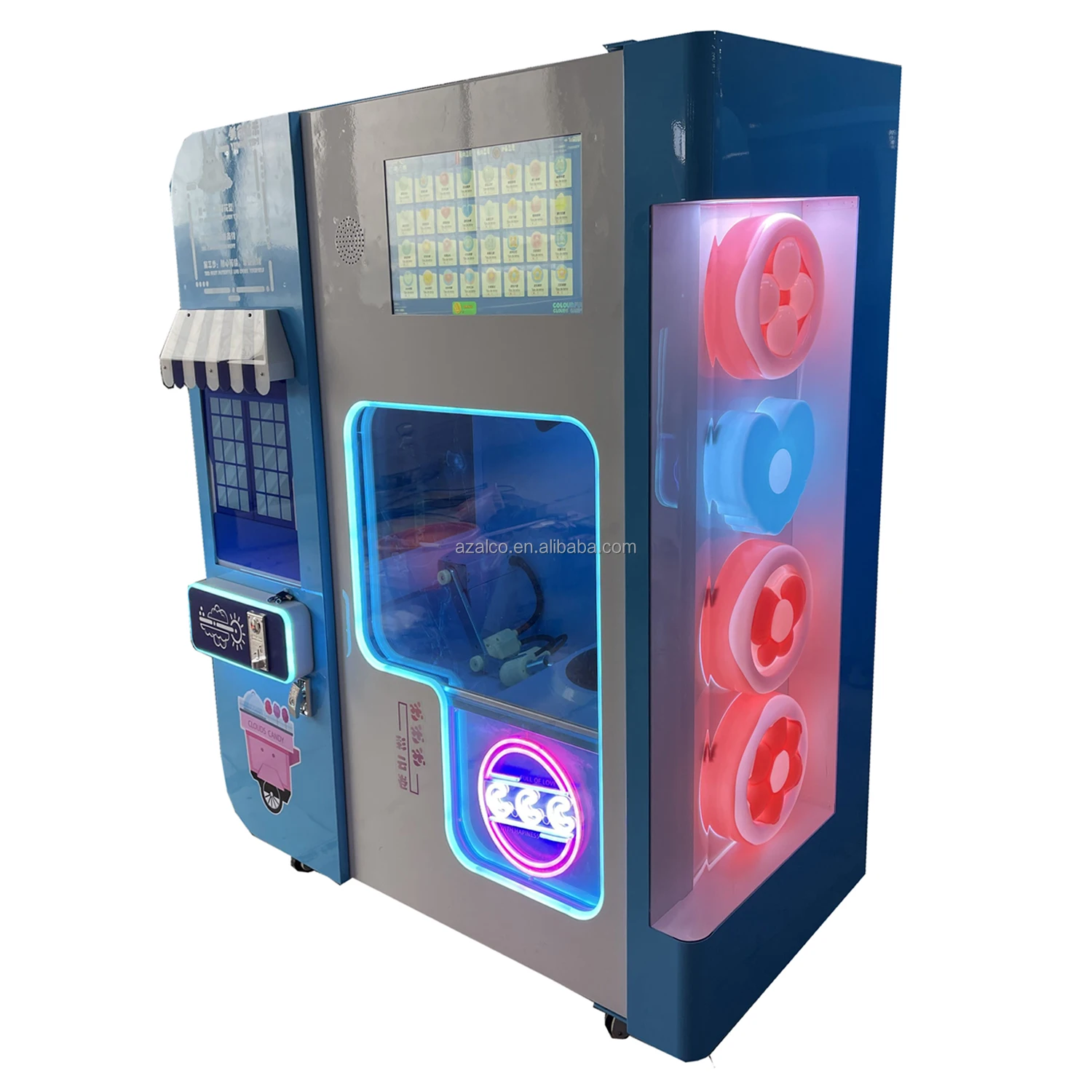 業務用カスタム自動綿菓子製造機、小規模ビジネス向け砂糖菓子自動販売