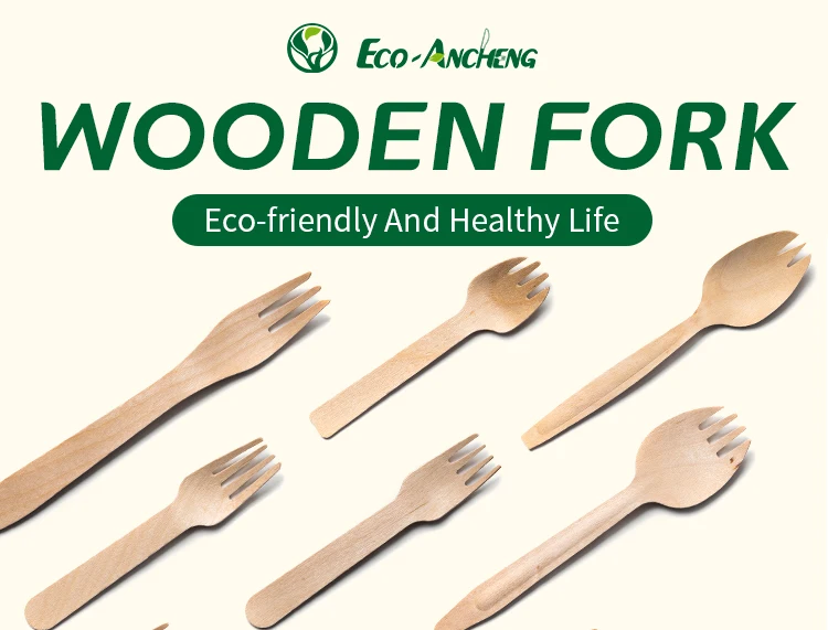 Bulk Disposable Biodegradable Wooden Cutlery Eco Friendly 162mm Birch