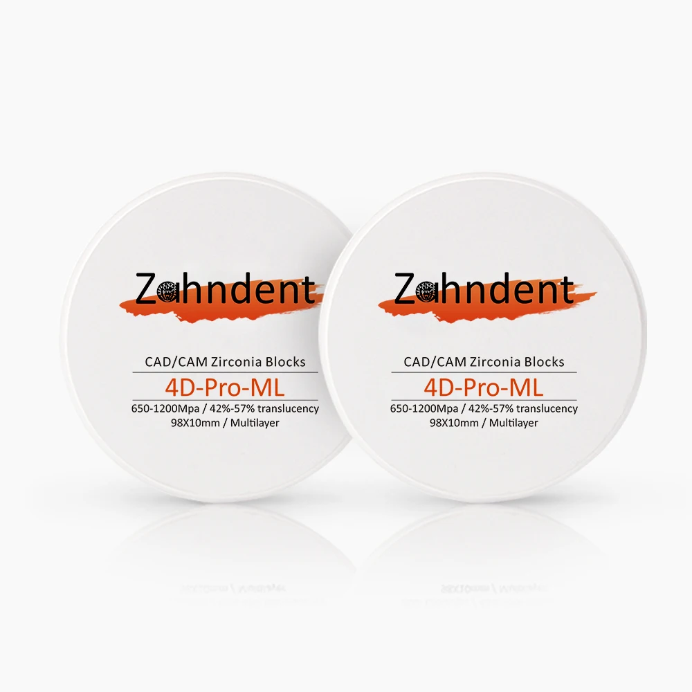Zahndent 1200MPa Flexural Strength 4d Pro Multilayer Dental Zirconia Blocks and Zirconia Discs