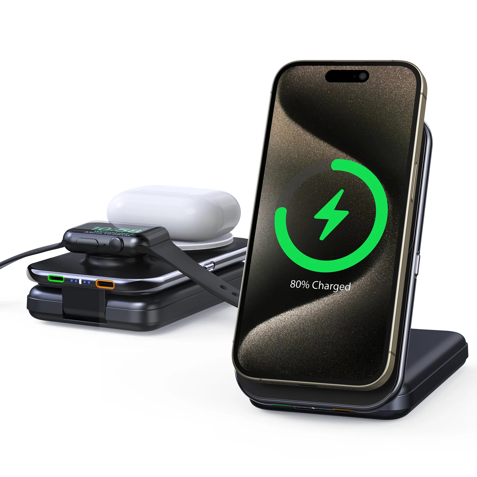 Charging Station Wireless Charger Power Bank In Naztech Core 2-in