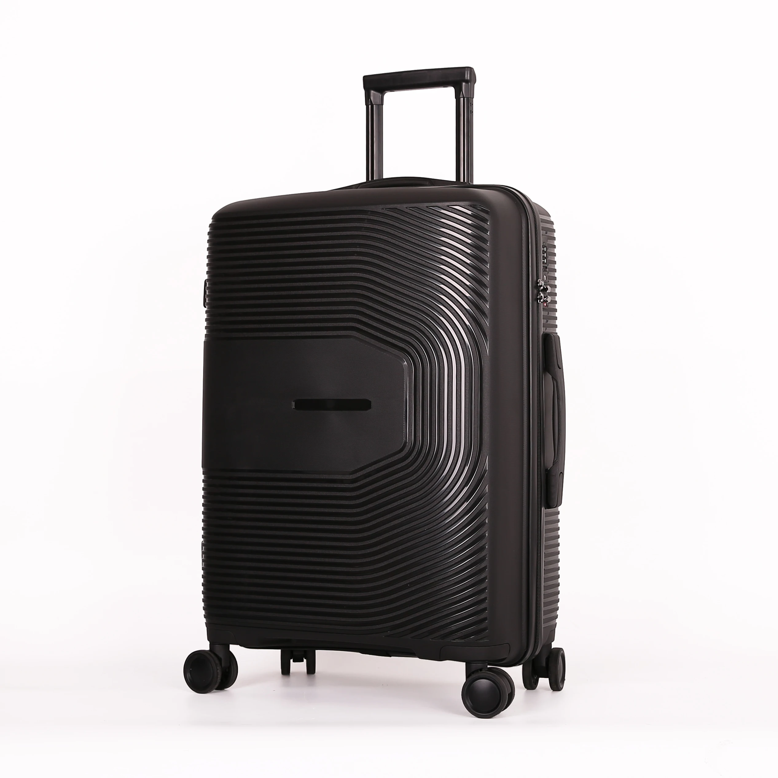 New Type Trolley Luggage 3 pcs Airplane Hard Shell Custom Travel PP Luggage Set