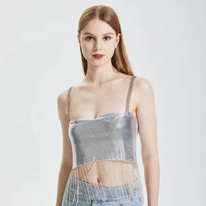 Fashionable Blouse Tops for Women Sexy Spaghetti Strap Club Woman Sleeveless tank Top Sexy Crop Tops for Women