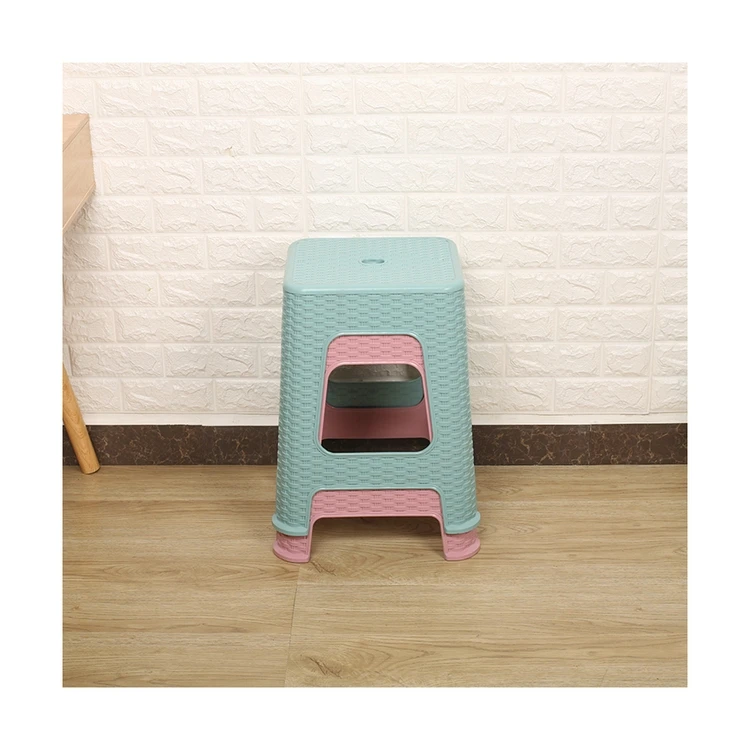 Дешевый домашний квадратный пластиковый стул для гостиной промышленный пластиковый ступенчатый стул