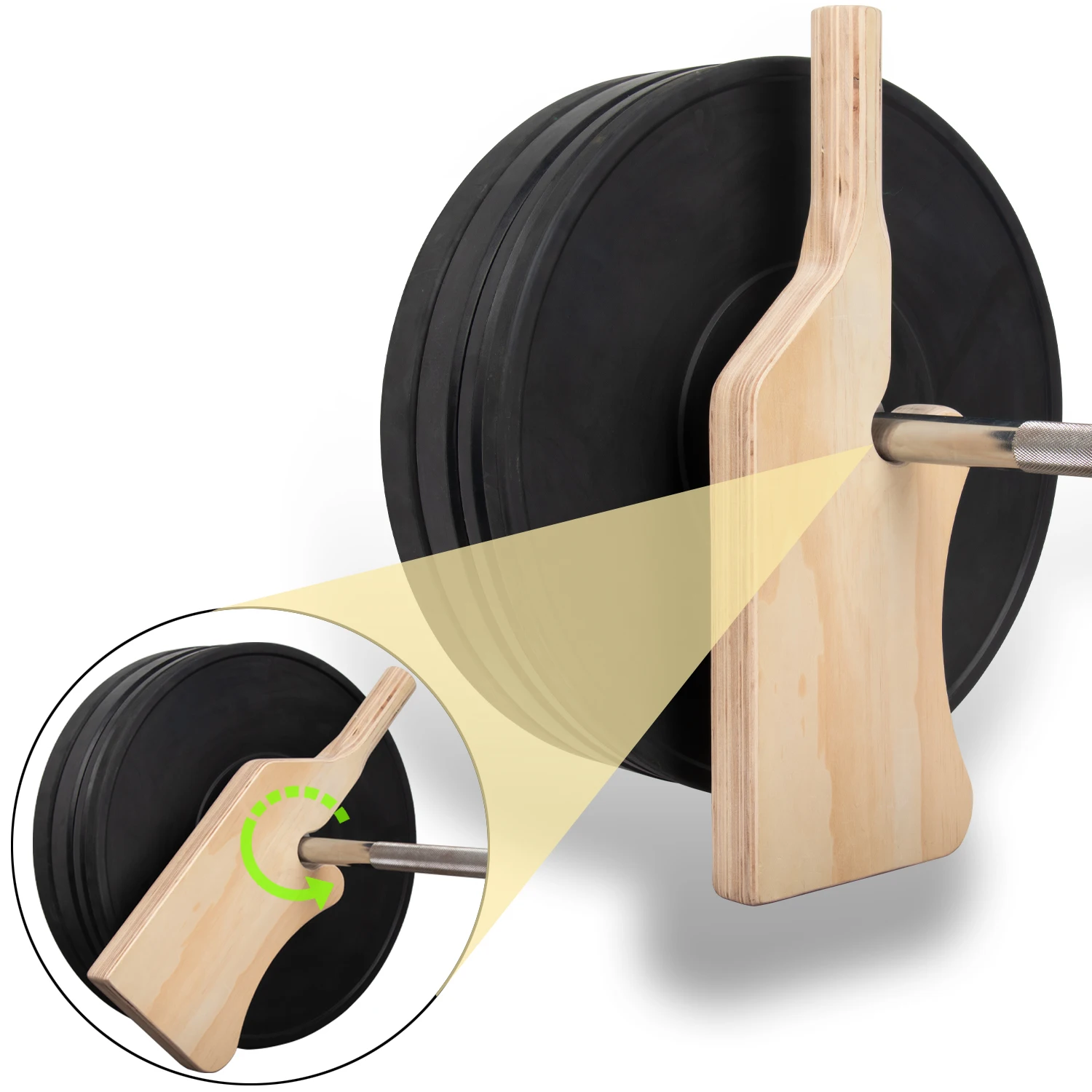 Mkas Wooden Barbell Jack Stand Mini With Nonslip Handle For Weight