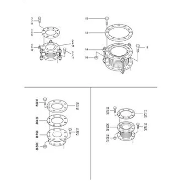 Factory Price Bellows 23970-150001 for Yanmar 6HAL2 6HAL2-WHT Engine