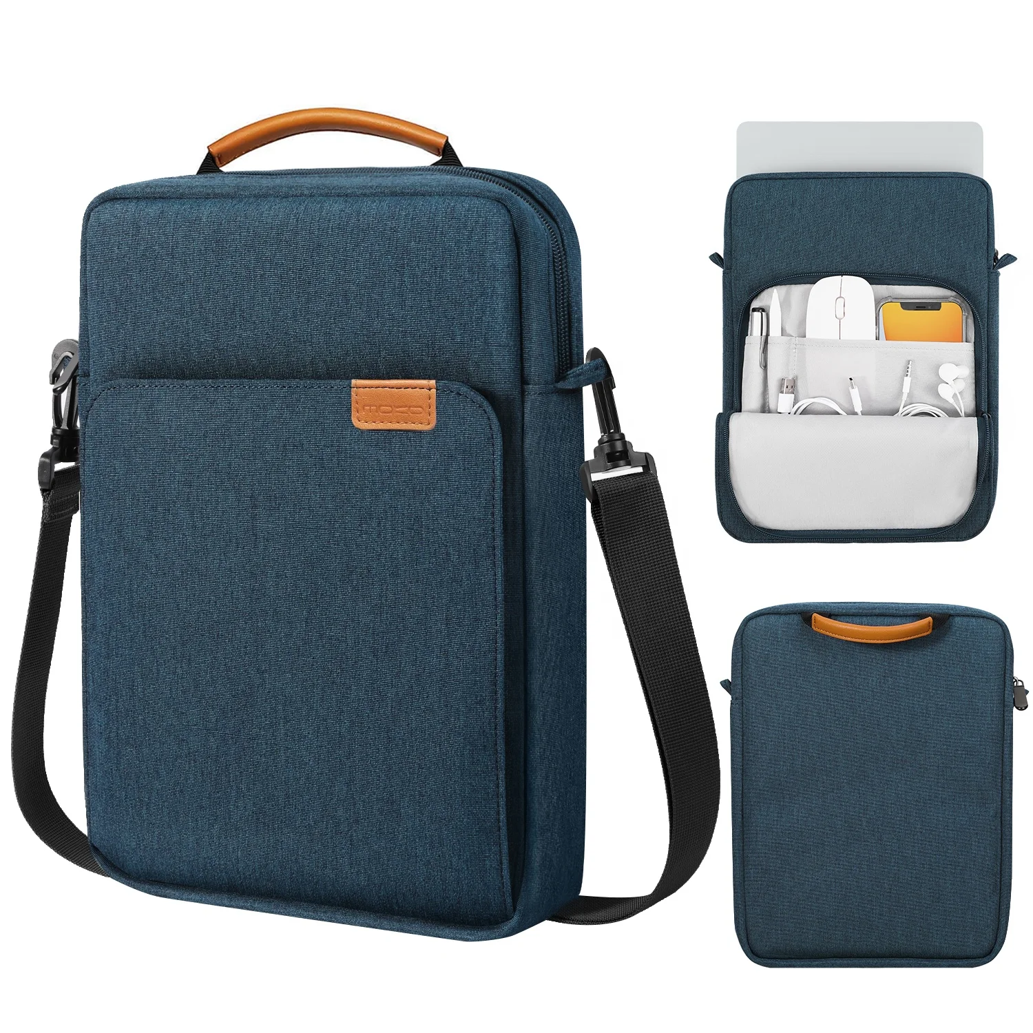 Borsa Per Computer Impermeabile Con Tracolla, Custodia Portatile Ad Alta Capacità Per 14, 15.6 E 17 Pollici