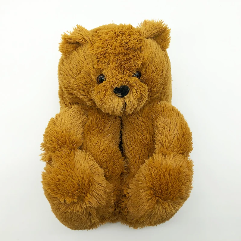 2021 оптовая продажа, Теплые дешевые женские тапочки Тедди, сланцы, женская спальня, мягкие пушистые меховые тапочки, обувь, плюшевый мишка, Тапочки