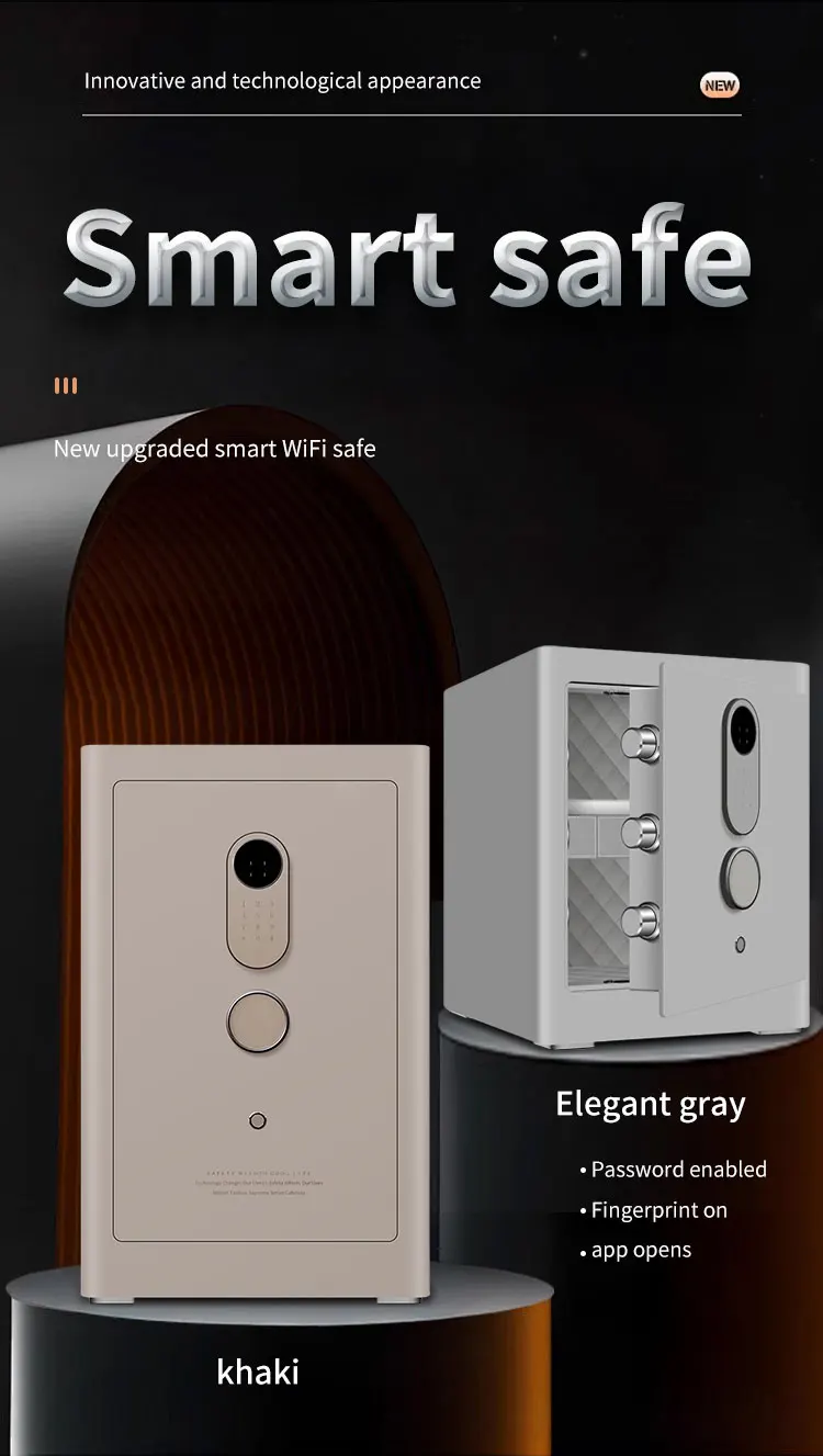 CEQSAFE Completed Steel Strong Box with Fingerprint for Office Hotel Home Safety Box with Password Wifi manufacture