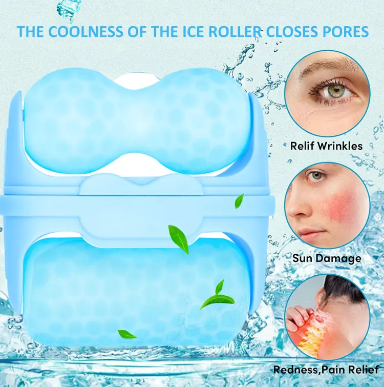 Wholesale Skin Care Cool Ice Massage Roller Silicone Handheld Roller 2 ...