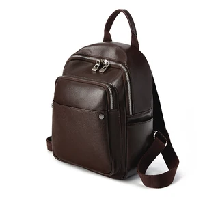 Wholesale Custom Women's Retro Leather Laptop Backpacks High Quality Student Bags Large Capacity School Bag for Ladies