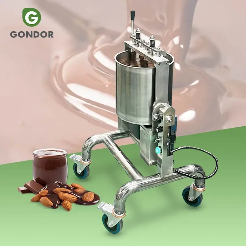Paste Ganash Make Storage Melting Tank Grind Mixing Mixer Small Stone Grinder Melanger Machine for Chocolate