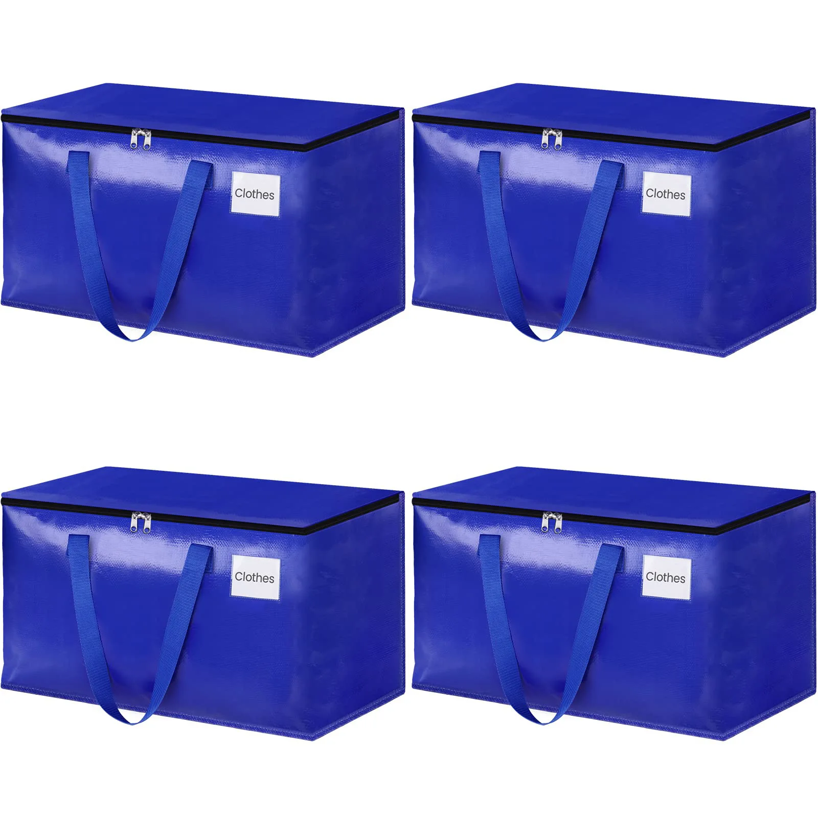 Custom Extra Large Moving Bags with Zipper Carrying Handles Heavy Duty Storage Tote Bag for Space Saving Camping and Travel
