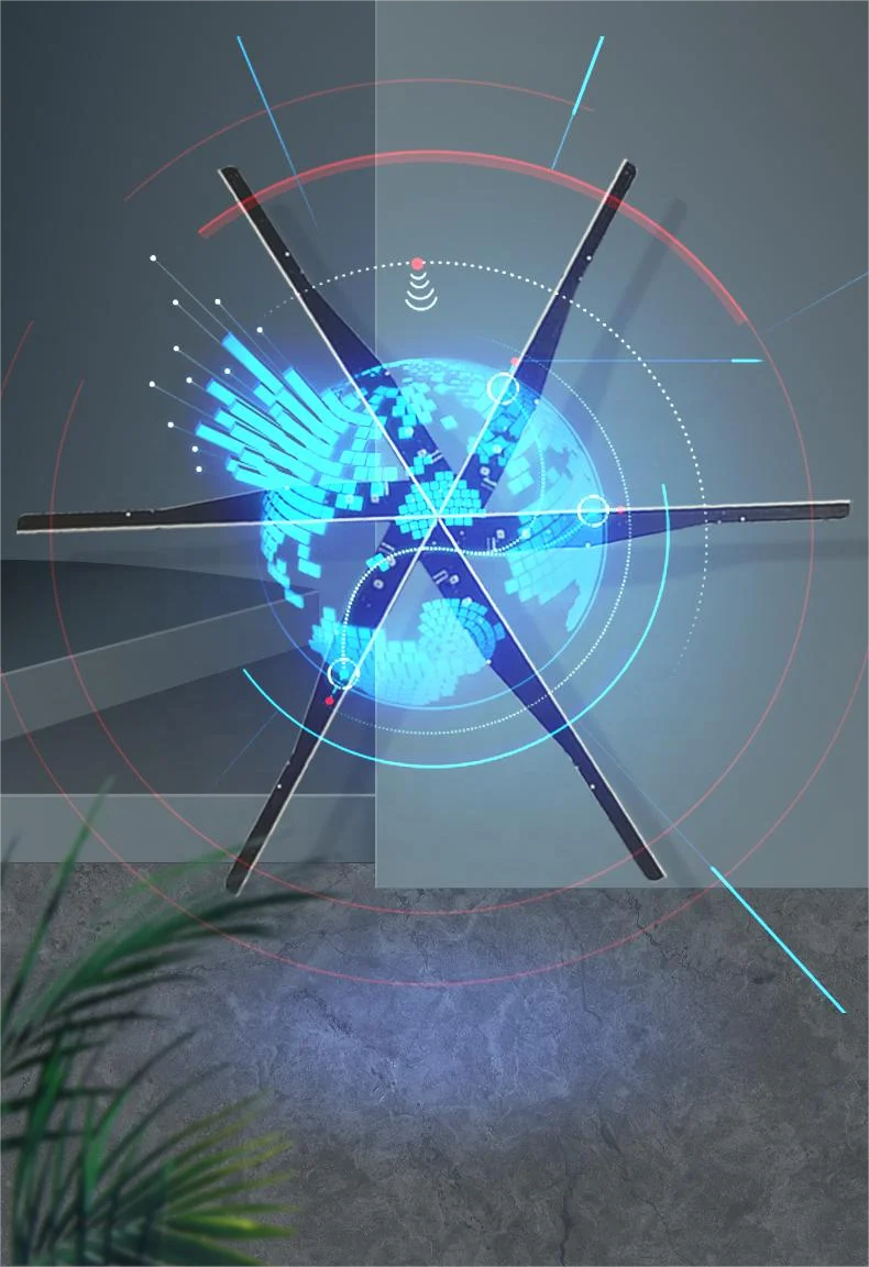 2023 Hot Wholesale Portable 3D Hologram Fan 85cm 6 Blades Hologram