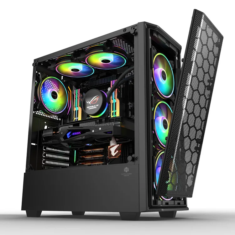 
Чехлы для компьютера ATX розового цвета, корпус для процессора ПК, чехол для геймера с железной сеткой Розовый цвет ATX компьютерные Чехлы cpu pc case gamer case с железной сеткой<img data-src=