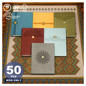 Corporate Gifts A5 PU Leather Rotatable Metal Decoration Hardcover Office Supplies Custom Logo Printing Luxury Premium Notebook