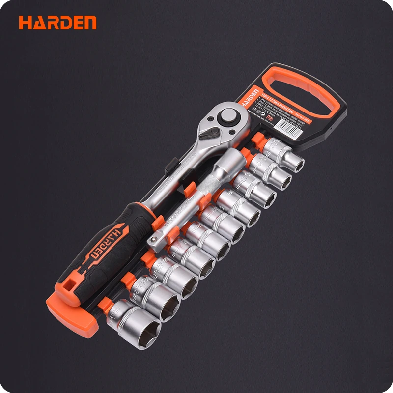 HARDEN Automobile Maintenance Hand Tools Chrome Vanadium 12PCS 12.5mm Professional Hand Tool Socket Wrench Set
