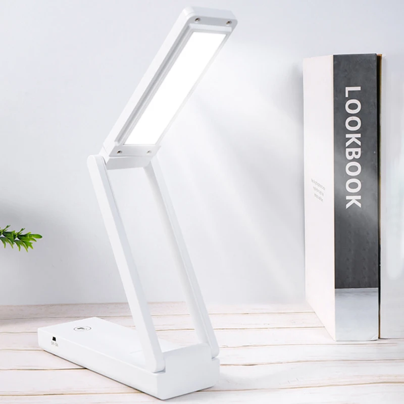 Portable Foldable LED Cordless Table Lamp 9-Brightness Wireless Design Battery Operated Rechargeable Feature Small Desk Lamp