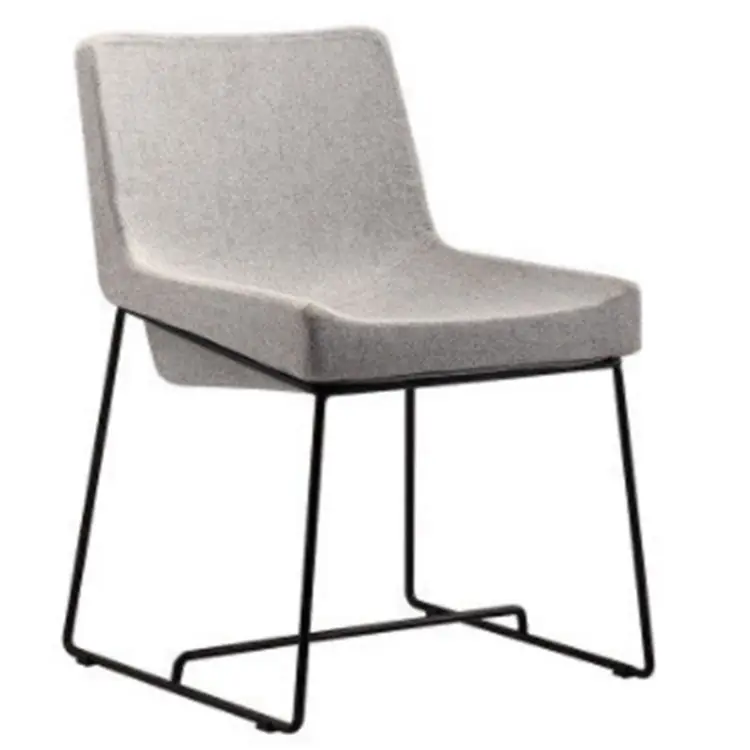 Winter Minimalist Steel Frame Office Chair Light Grey Home Office Furniture Overstuffed Living