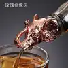 Rose gold elephant wine mouth