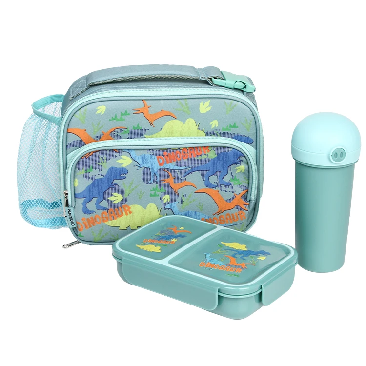 Cute Kids Bento Lunch Box With Water Bottle and Lunch Bag Sets BPA FREE