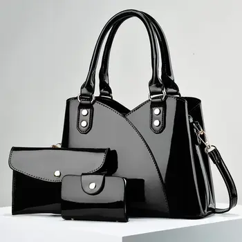 Sac Tendance 2024 Women Handbag Set Pu Large Capacity Fresh Crossbody Bag Stylish Color-matching Shoulder Bag