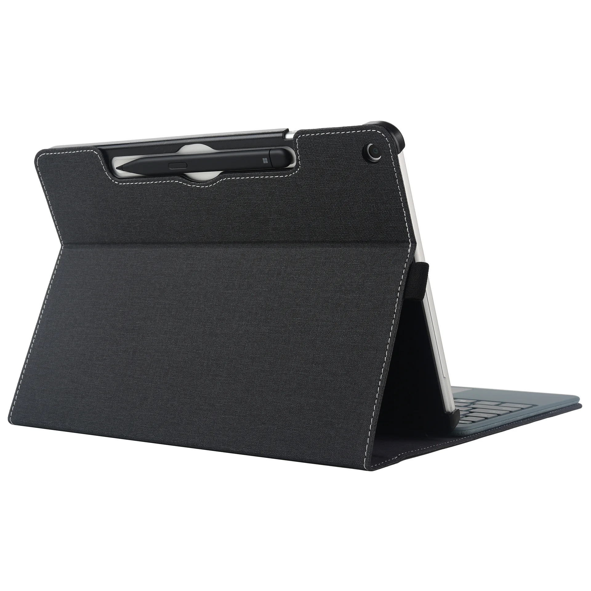 product laudtec customize business leather shockproof flip tablet cover foldable anti drop protective case for microsoft surface pro 12-2