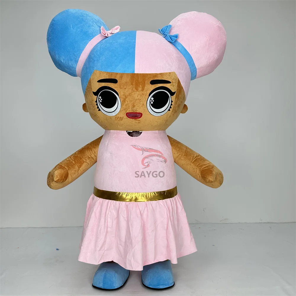 SAYGO Inflatable Commercial Cartoon LOL Girl Mascot Costume Cosplay TV&Movie for Halloween Party Dressing Promotion Available