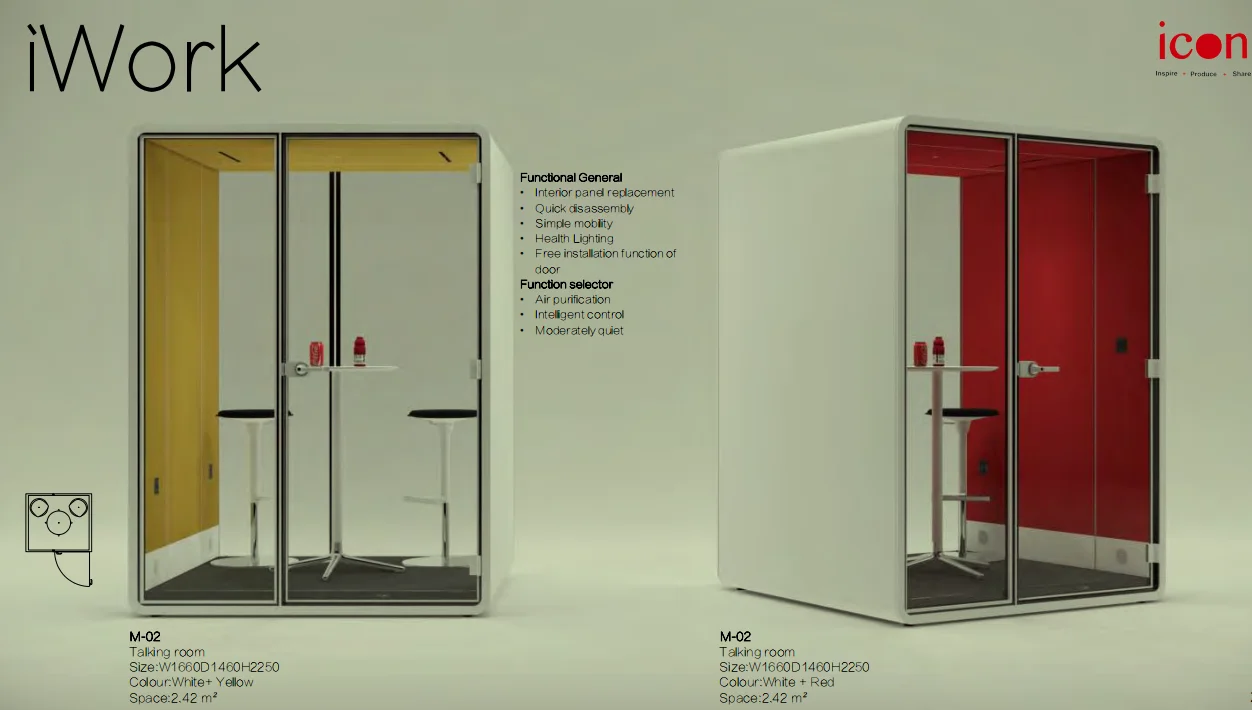 Prefab Indoor Customized  Mobile Modular Broadcasting Acoustic Customized Soundproof Office Phone Booth