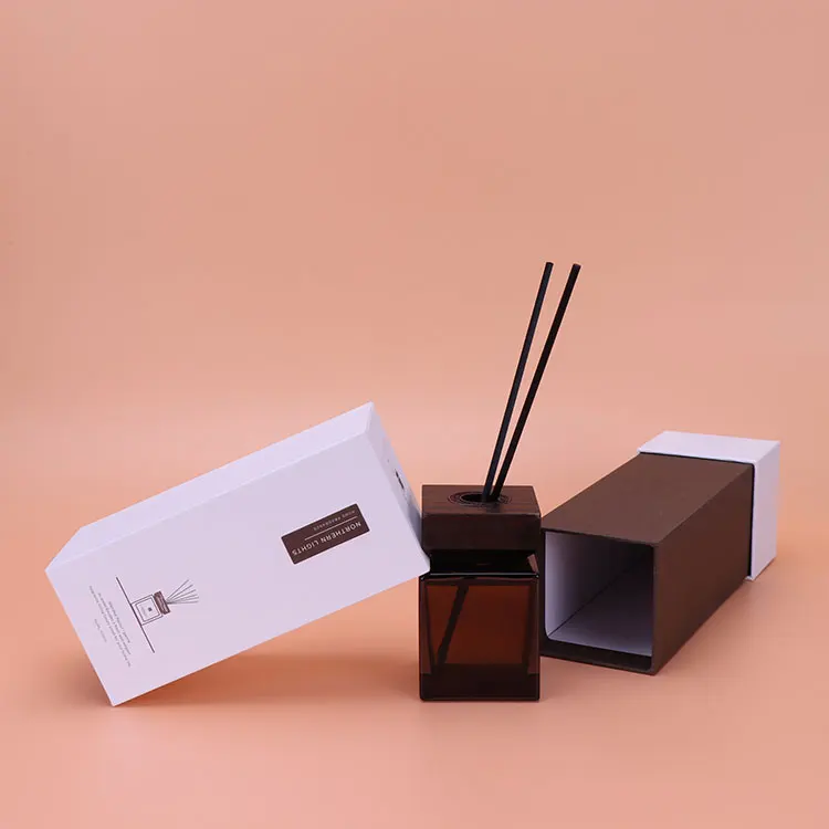 Custom Packaging Box Natural Reed Diffuser Sticks Glass Bottle Box ...