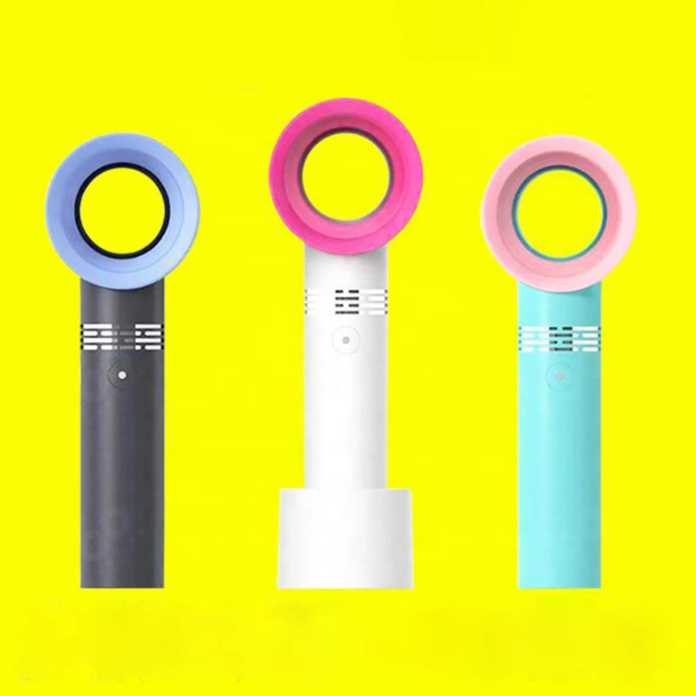 Newest Mini Fan Handheld Bladeless Fan Air Cooler USB Handy Portable Cooler Desk Fan With Battery  Ventiladores