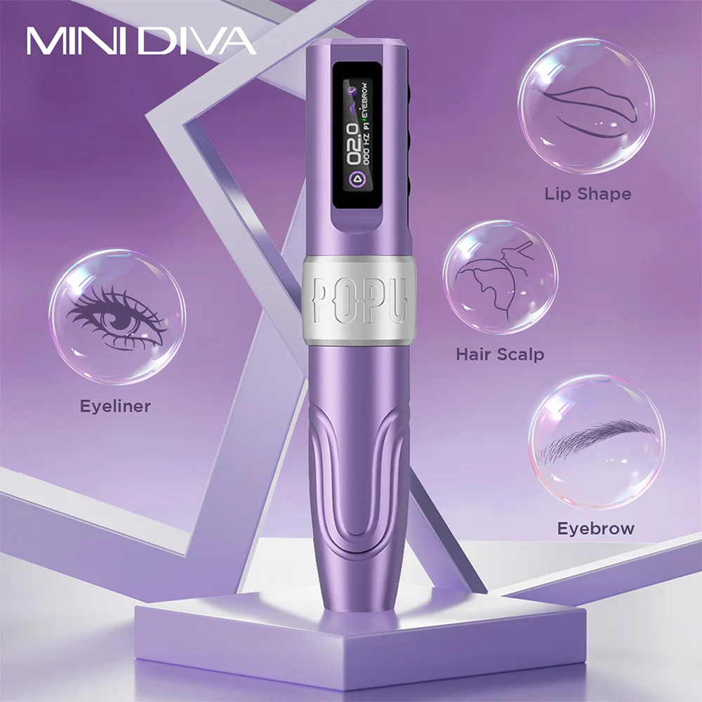 Mini Diva ワイヤレスタトゥーマシン - 軽量デジタルPMU機器 2V対応